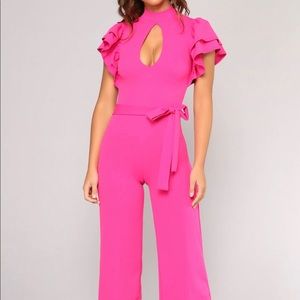 pink jumpsuit